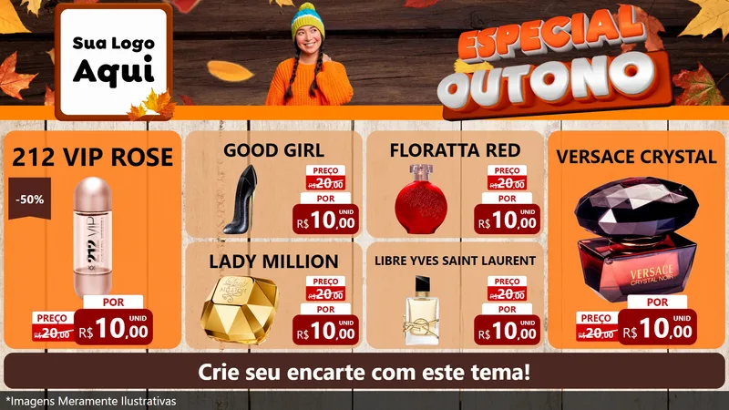 Modelo de TV para TV Horizontal com o tema Especial Outono para Perfumes