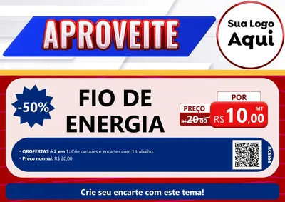 Modelo de Cartaz para Cartaz A4 Horizontal com o tema Aproveite para Materiais Elétricos