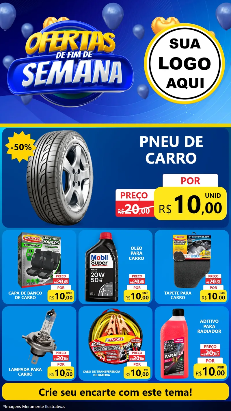 Modelo de Rede Social para Stories com o tema Ofertas de Fim de Semana para Auto peças
