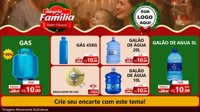 Modelo de TV para TV Horizontal com o tema Alegria Em Família - Super Ofertas para Água e gás
