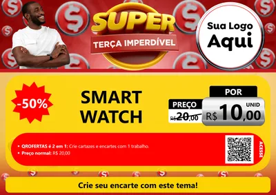 Modelo de Cartaz para Cartaz A4 Horizontal com o tema Super Terça Imperdível para Informática