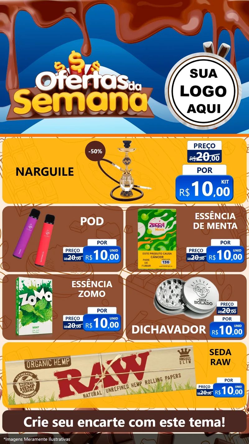 Modelo de TV para TV Vertical com o tema Ofertas da Semana - Páscoa para Tabacaria