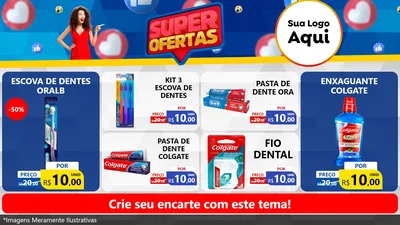 Modelo de TV para TV Horizontal com o tema Super Ofertas para Higiene Pessoal