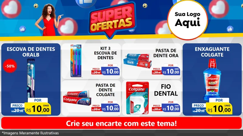 Modelo de TV para TV Horizontal com o tema Super Ofertas para Higiene Pessoal