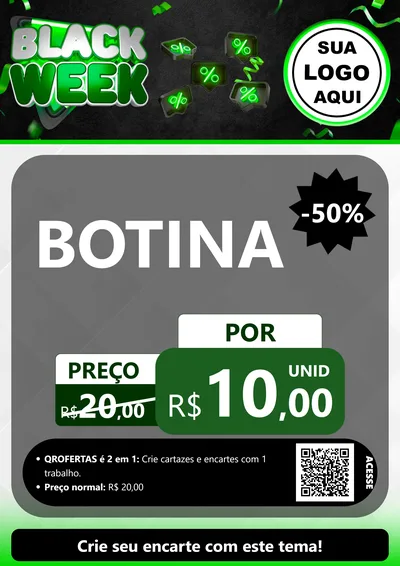 Modelo de Cartaz para Cartaz A4 Vertical com o tema Black Week para Agropecuária