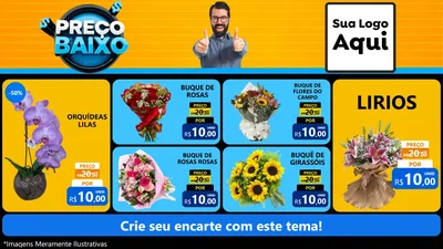 Modelo de TV para TV Horizontal com o tema Preço Baixo para Floricultura e jardim