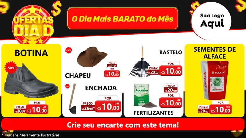 Modelo de TV para TV Horizontal com o tema Dia D para Agropecuária