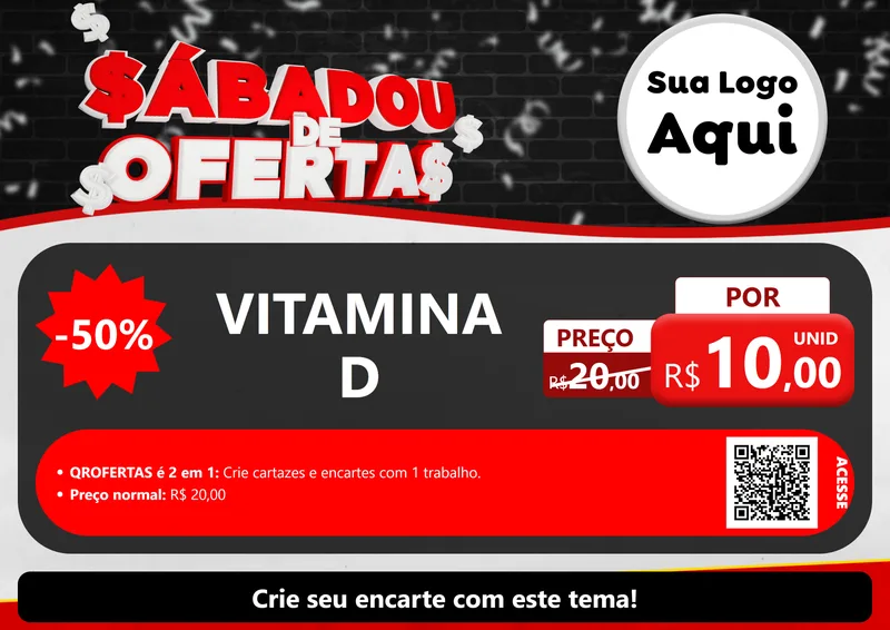 Modelo de Cartaz para Cartaz A4 Horizontal com o tema Sabadou de Ofertas para Farmácia