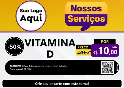 Modelo de Cartaz para Cartaz A4 Horizontal com o tema Nossos Serviços para Farmácia