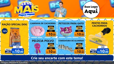 Modelo de TV para TV Horizontal com o tema Leve Mais, Pague Menos para Pet Shop