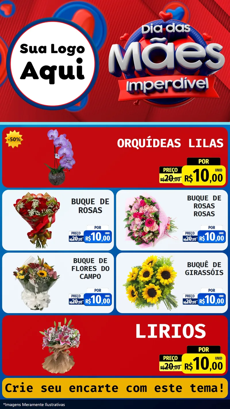 Modelo de TV para TV Vertical com o tema Dia Das Mães Imperdível para Floricultura e jardim