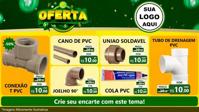 Modelo de TV para TV Horizontal com o tema Oferta para Tubos e conexões