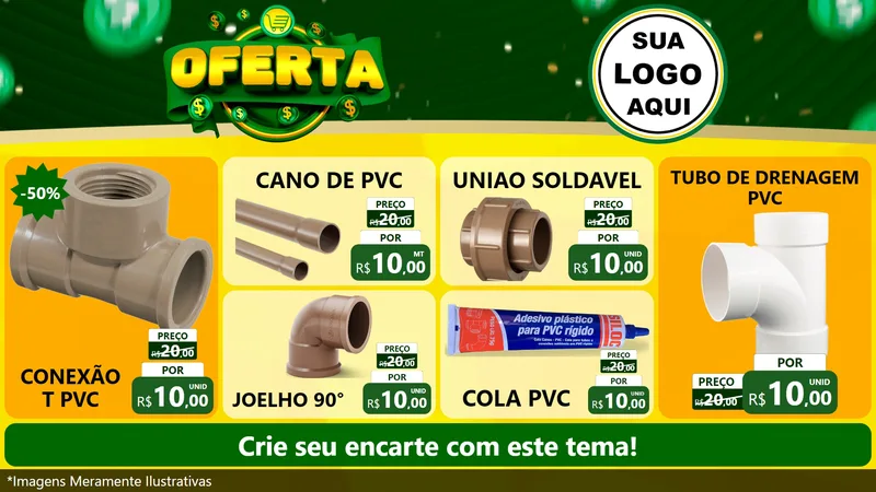 Modelo de TV para TV Horizontal com o tema Oferta para Tubos e conexões