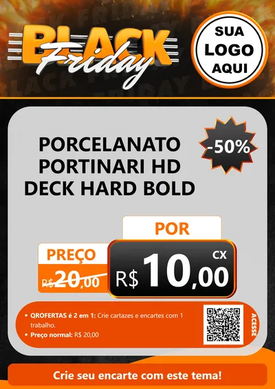Modelo de Cartaz para Cartaz A4 Vertical com o tema Black Friday para Pisos e revestimentos
