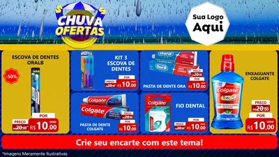 Modelo de TV para TV Horizontal com o tema Chuva de Ofertas para Higiene Pessoal