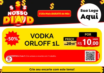 Modelo de Cartaz para Cartaz A4 Horizontal com o tema Nosso Dia D para Distribuidora de bebidas