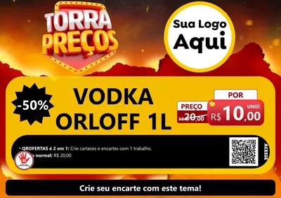 Modelo de Cartaz para Cartaz A4 Horizontal com o tema Torra Preços para Distribuidora de bebidas
