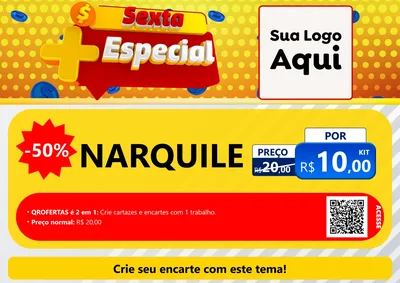 Modelo de Cartaz para Cartaz A4 Horizontal com o tema Sexta Mais Especial para Tabacaria