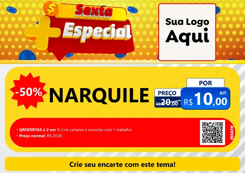 Modelo de Cartaz para Cartaz A4 Horizontal com o tema Sexta Mais Especial para Tabacaria
