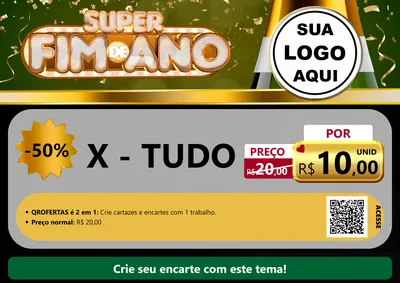 Modelo de Cartaz para Cartaz A4 Horizontal com o tema Super Fim de Ano para Hamburgueria