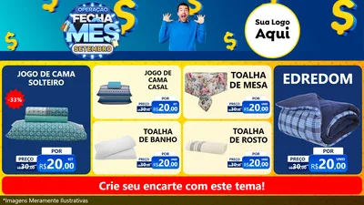 Modelo de TV para TV Horizontal com o tema Operação Fecha Mês Setembro para Cama, Mesa e Banho