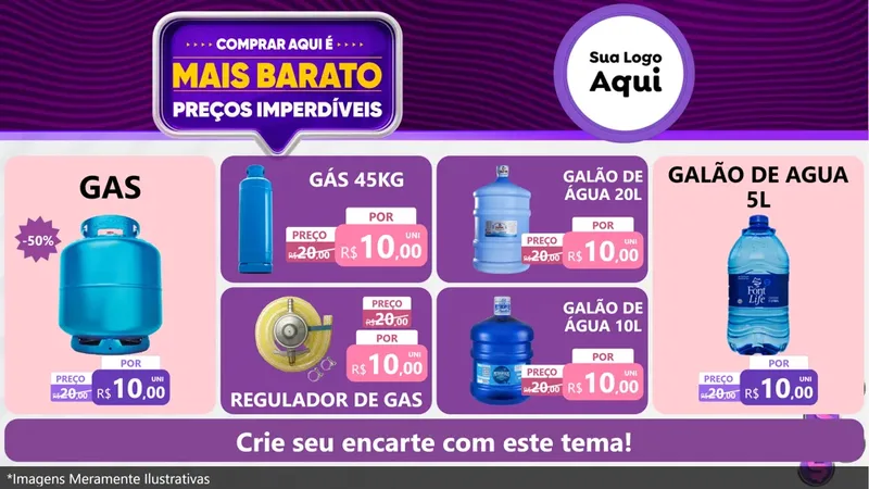 Modelo de TV para TV Horizontal com o tema Mais Barato para Água e gás