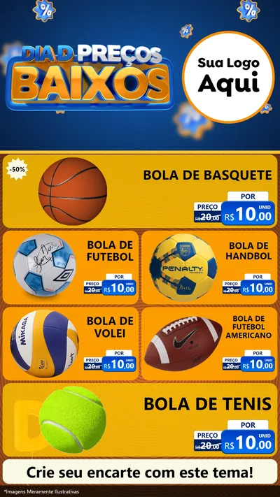 Modelo de TV para TV Vertical com o tema Dia D Preço Baixo para Artigos Esportivos