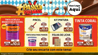 Modelo de TV para TV Horizontal com o tema Páscoa Premiada para Tintas e Ferramentas