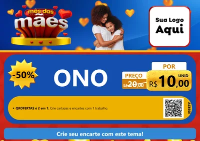 Modelo de Cartaz para Cartaz A4 Horizontal com o tema Mês das Mães para Óticas