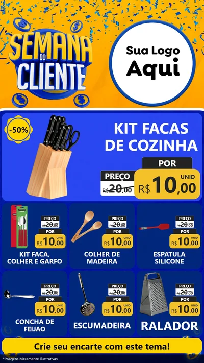 Modelo de Rede Social para Stories com o tema Semana do Cliente para Utilidades Domésticas