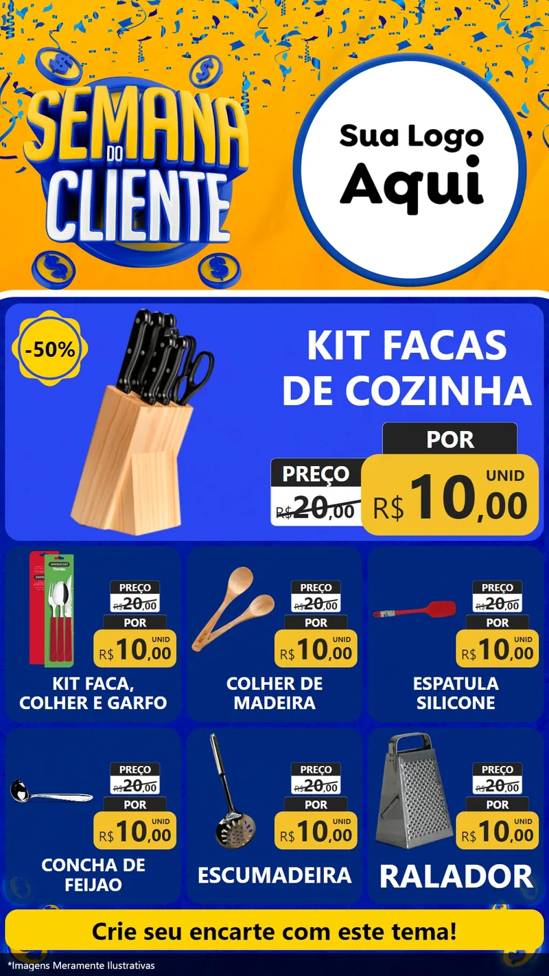 Modelo de Rede Social para Stories com o tema Semana do Cliente para Utilidades Domésticas