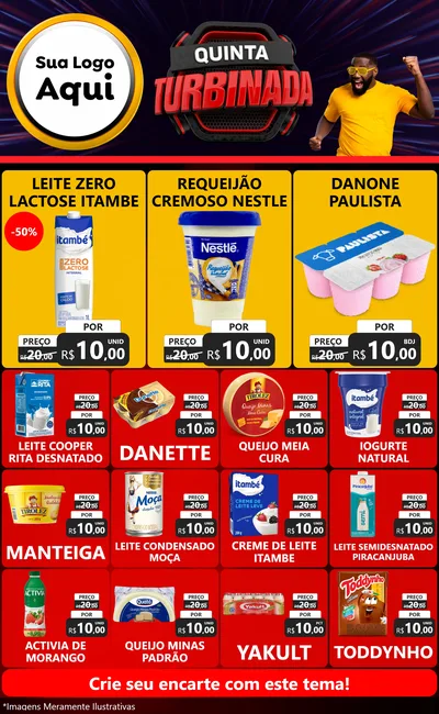 Modelo de Encarte para Encarte Grande com o tema Quinta Turbinada para Frios e Laticínios