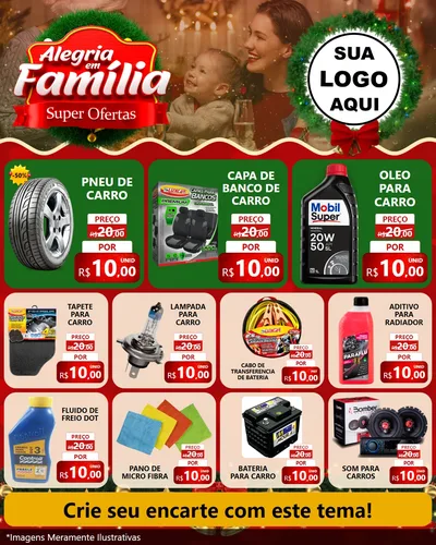 Modelo de Rede Social para Feed Instagram com o tema Alegria Em Família - Super Ofertas para Auto peças