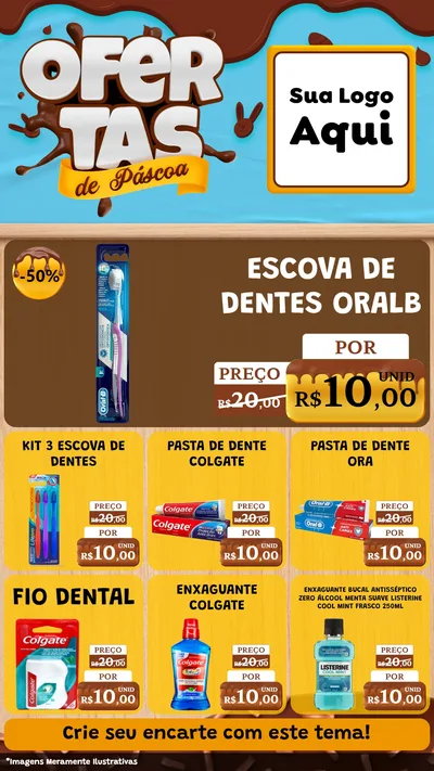 Modelo de Rede Social para Stories com o tema Ofertas de Páscoa para Higiene Pessoal