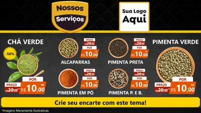 Modelo de TV para TV Horizontal com o tema Nossos Serviços para Produtos Naturais