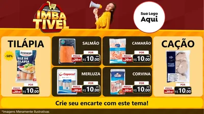 Modelo de TV para TV Horizontal com o tema Fim de Semana Imbatível para Peixaria