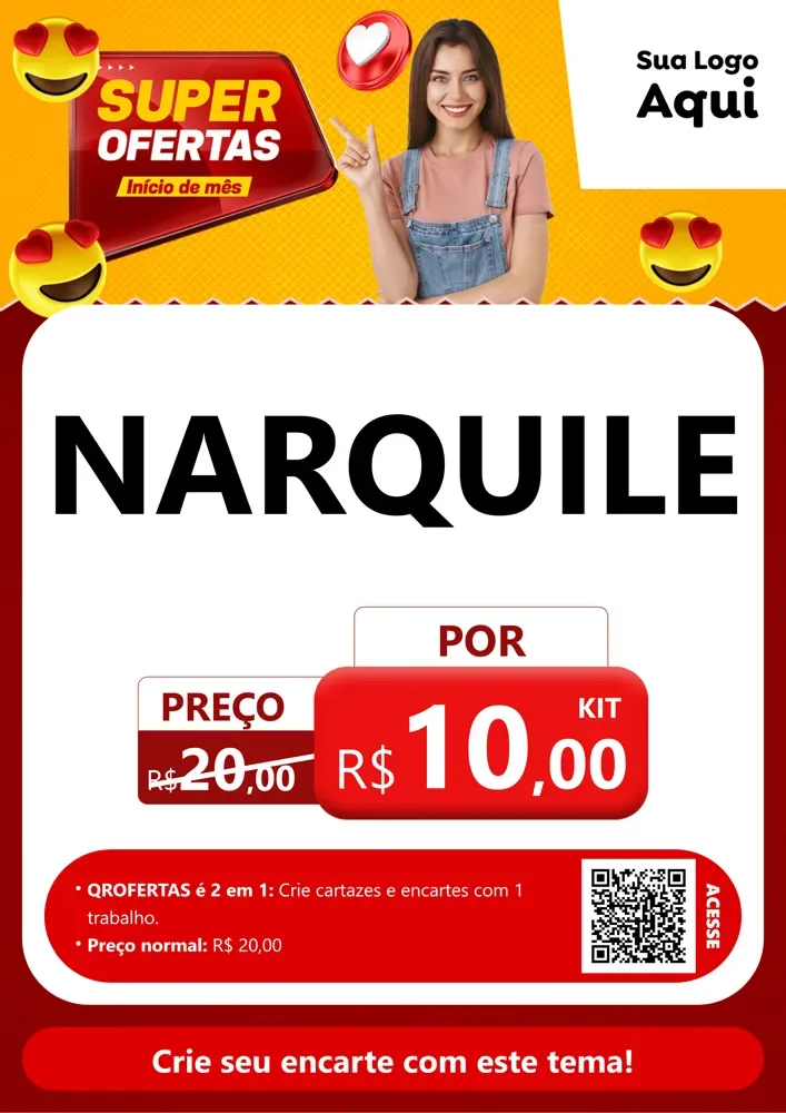Modelo de Cartaz para Cartaz A4 Vertical com o tema Super Ofertas Inicio De mês para Tabacaria