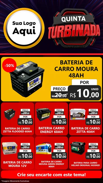 Modelo de Rede Social para Stories com o tema Quinta Turbinada para Baterias Elétricas