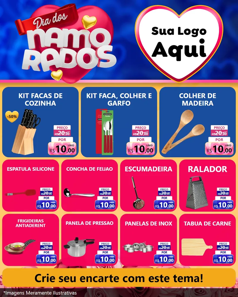 Modelo de Rede Social para Feed Instagram com o tema Dia dos namorados para Utilidades Domésticas