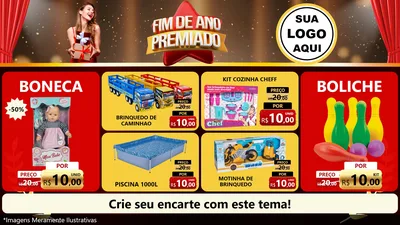 Modelo de TV para TV Horizontal com o tema Fim de Ano Premiado para Brinquedos
