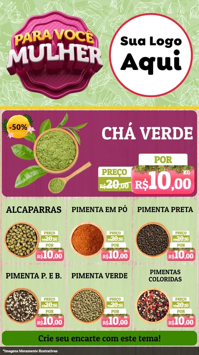 Modelo de Rede Social para Stories com o tema Para Você Mulher para Produtos Naturais