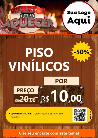 Modelo de Cartaz para Cartaz A4 Vertical com o tema Ofertas Para Aquecer para Material para Construção