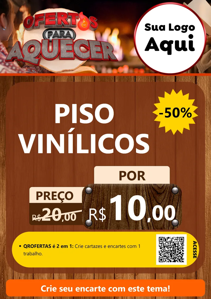 Modelo de Cartaz para Cartaz A4 Vertical com o tema Ofertas Para Aquecer para Material para Construção