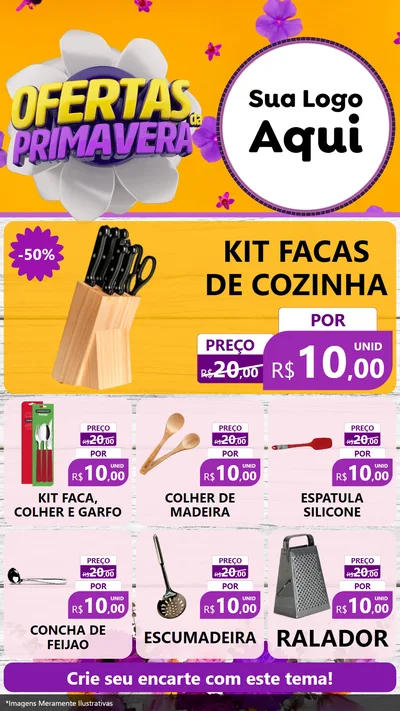 Modelo de Rede Social para Stories com o tema Ofertas Da Primavera para Utilidades Domésticas
