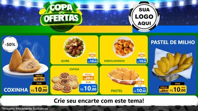 Modelo de TV para TV Horizontal com o tema Copa de Ofertas para Salgadaria