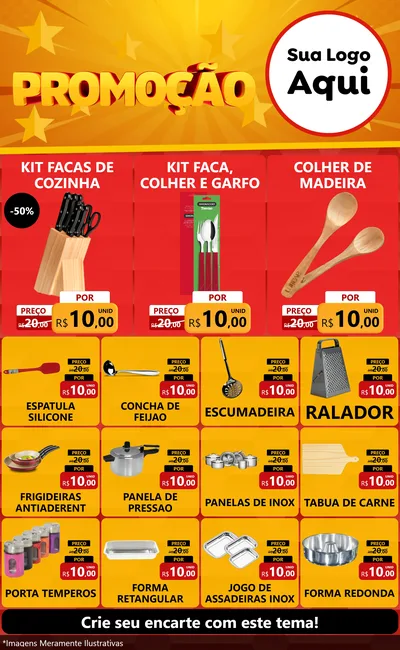 Modelo de Encarte para Encarte Grande com o tema Promoção para Utilidades Domésticas