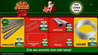 Modelo de TV para TV Horizontal com o tema Natal Especial para Ferragens