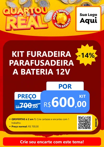Modelo de Cartaz para Cartaz A4 Vertical com o tema Quartou do Real para Maquinas e Ferramentas