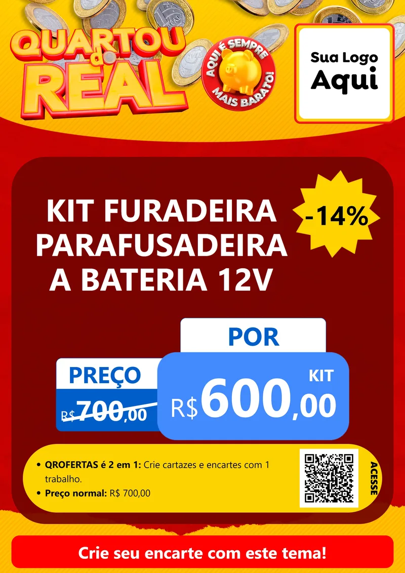 Modelo de Cartaz para Cartaz A4 Vertical com o tema Quartou do Real para Maquinas e Ferramentas