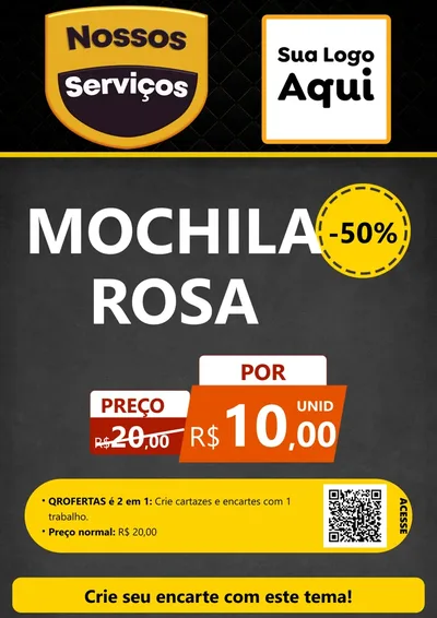 Modelo de Cartaz para Cartaz A4 Vertical com o tema Nossos Serviços para Papelaria